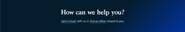 From McKinsey & Company’s website: How can we help you?