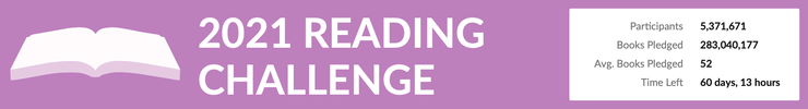 Goodreads "2021 Reading Challenge" banner