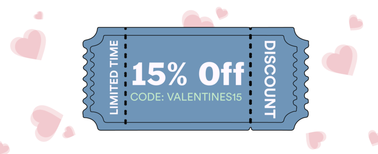 Discount coupon code for Valentine’s Day